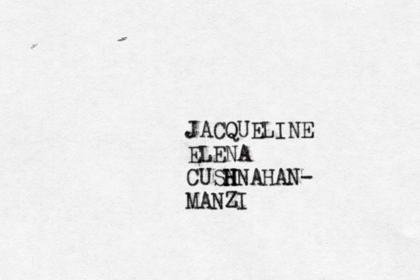 JACQUELINE ELENA CUSN H H HNAHAN- MANZI
