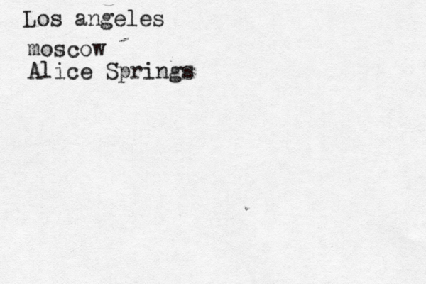 Los angel mosco Alice Spring
