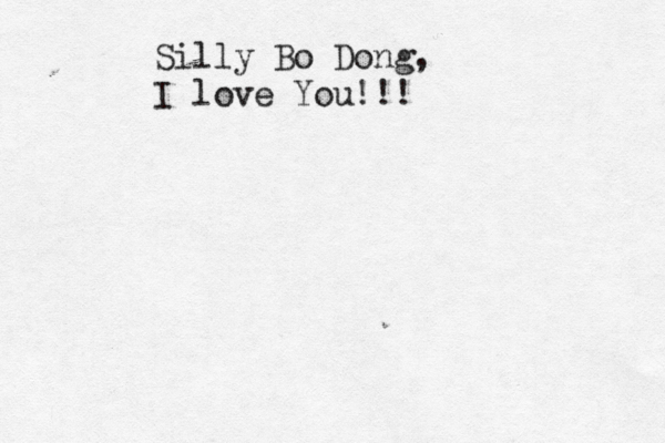 Silly Bo Dong, I love You!!