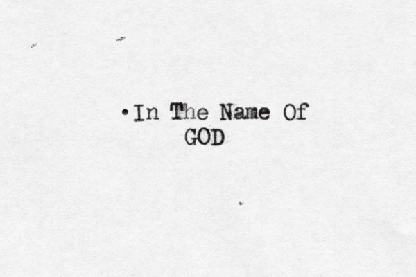 In The Name Of GOD .
