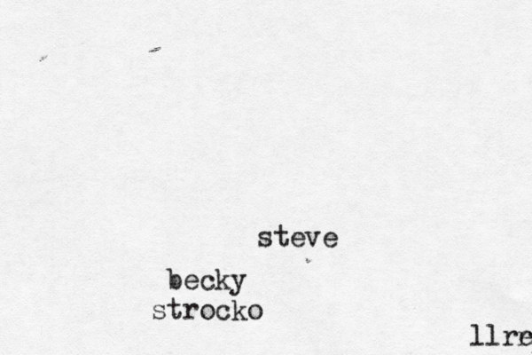 re llr steve becky strock