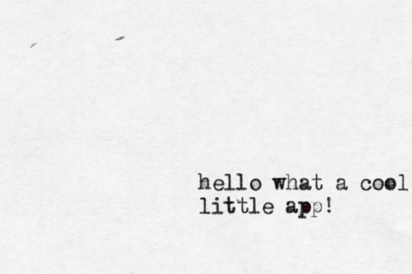 hello what a cool li little app!