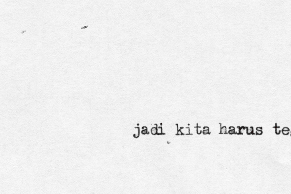 jadi kita harus tegas