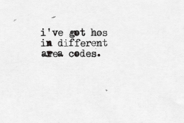 i've got hos in different area codes.