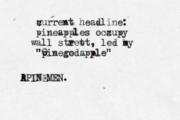 vu c rrent headline: pineapples ocxup c y all w stret et, led my b "0 pinegodappl P A APINEMEN