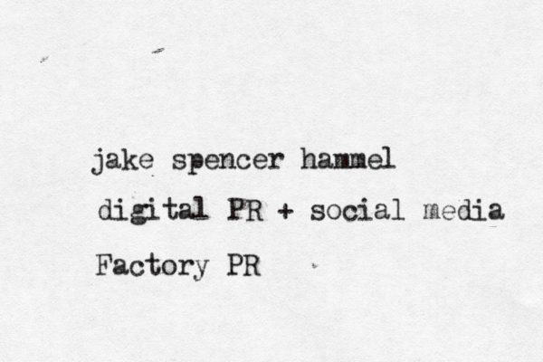 jake spencer hammel digital PR + social media Factory PR