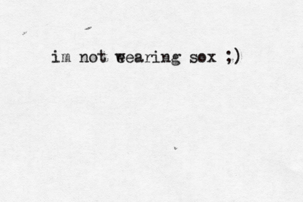 im not e wearing sox ;