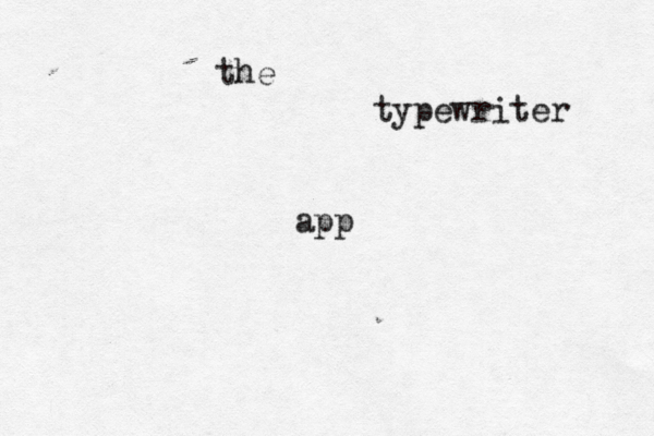 the typewriter ap