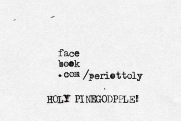 face book .c /periottol HOLY PINEGODPPLE