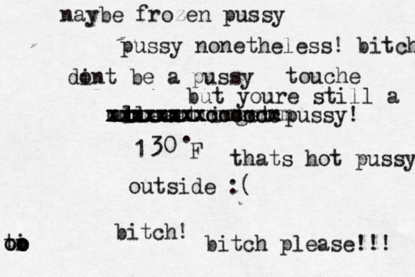 30• . F outside bitc bitch please!! di ont be a pus al t t rleast i get pussy naybe frozen pus pussy nonetheless! bitc ti o oo oo touch but your e still a xxxxxxxxcccccc xxxxxxxxcccccx mmmmmmmmmmmmm 1 thats hot pussy