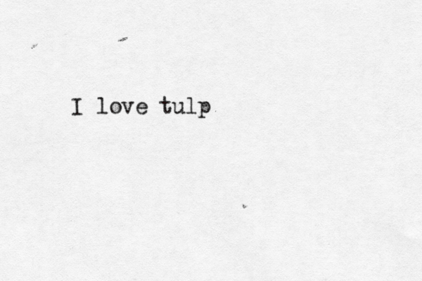 I   love tulp
