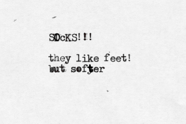 SI O OcKS!!! they like feet! but sofyer t t t t