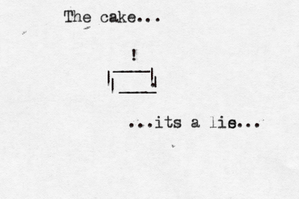 | | | . | ____ ____ ! The cake... ...its a lis e... 