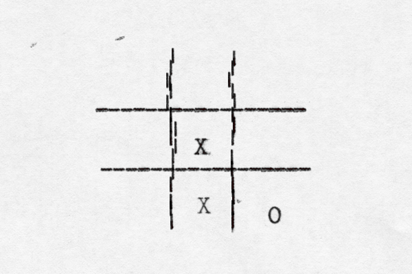 ----------------- ----------------- | | | | | | | | | | | | | | | | | | | | | | | | | | | X | | | | O X