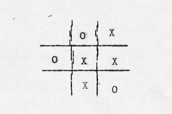 ----------------- ----------------- | | | | | | | | | | | | | | | | | | | | | | | | | | | X | | | | O X O X O X