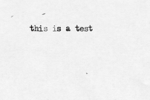 this is a test