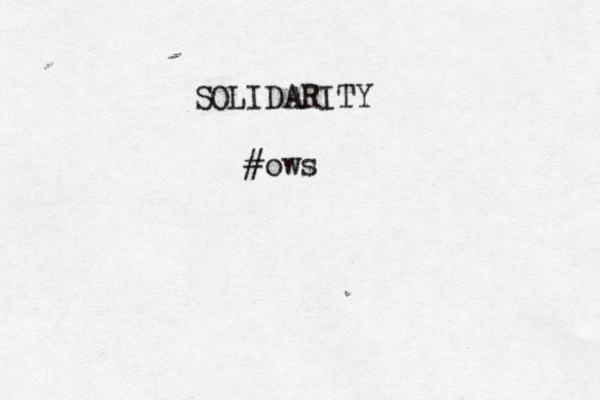SOLIDARITY #ows 