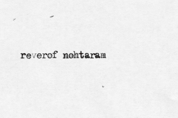 reverof nohtaram