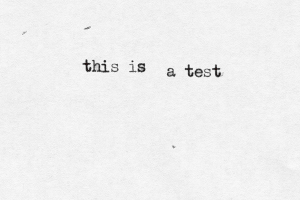 this is a test 