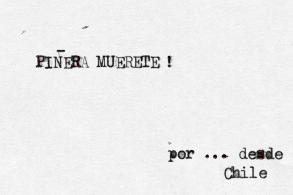 PIÑ NERA MUERETE - ~~~~~~~~ por ... desde Chile ! ¡