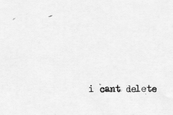 i cant delete 