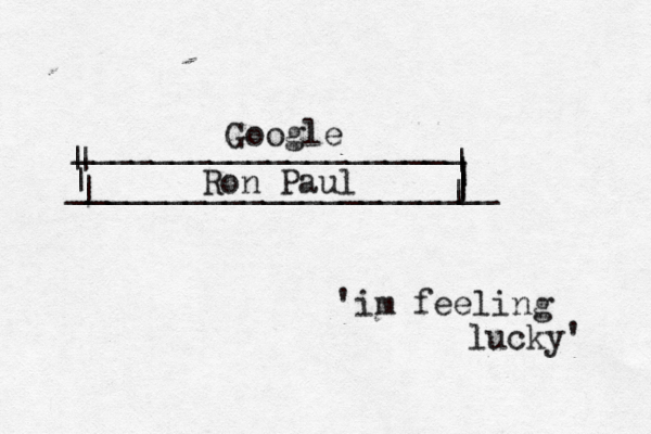 Google ____________________ | | | ______________________ | | | | | | | Ron Paul 'im feeling lucky' 