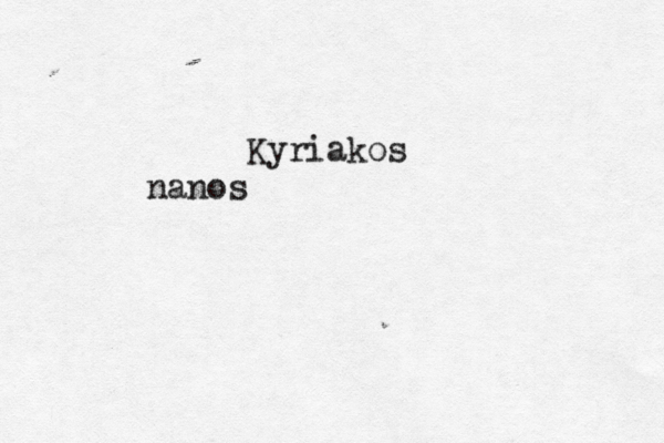 Kyriakos nanos