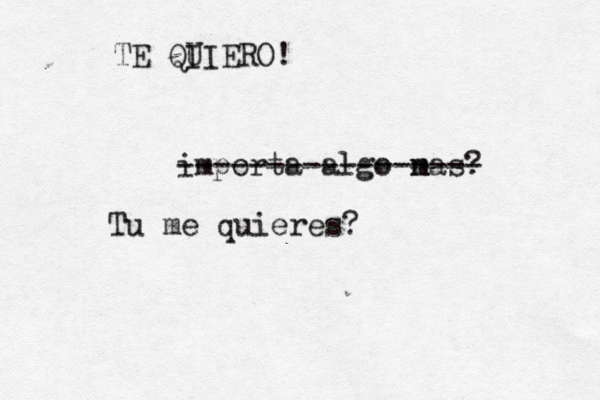 importa algo nas m ? ----------------- TE QI UIERO! Tu me quieres? ú 