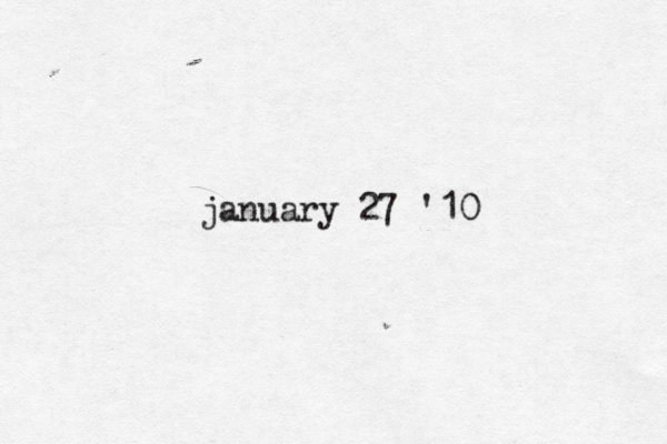 january 27 '10 