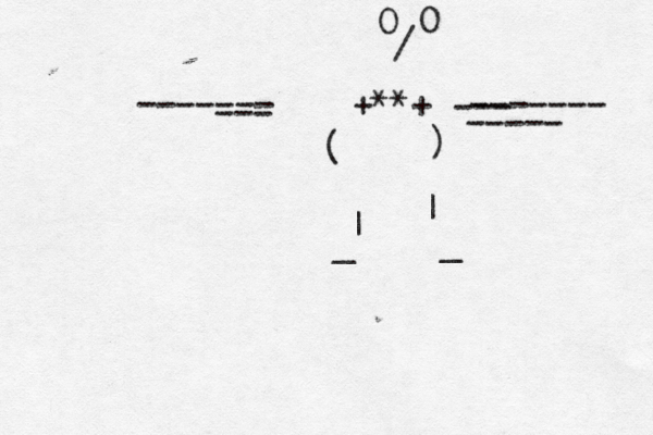 ------->~^}+**+ ------- O O / --- --- ----- ( ) | | _ _ 