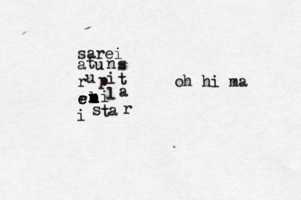 sarei a r r e e i t u u b n n n m n n p i i l s t t s a a r oh hi ma