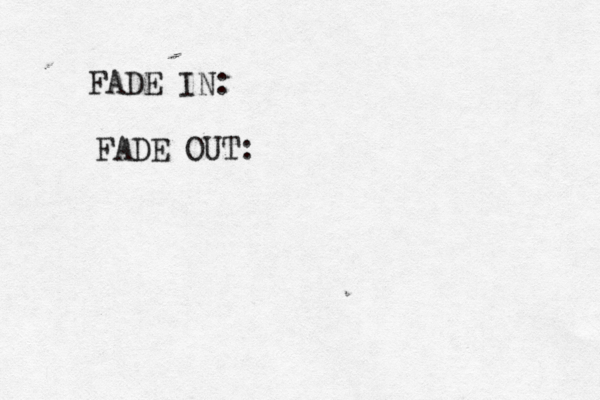 FADE IN: FADE OUT: