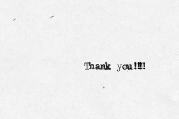 Thank you!! !! ! ! 