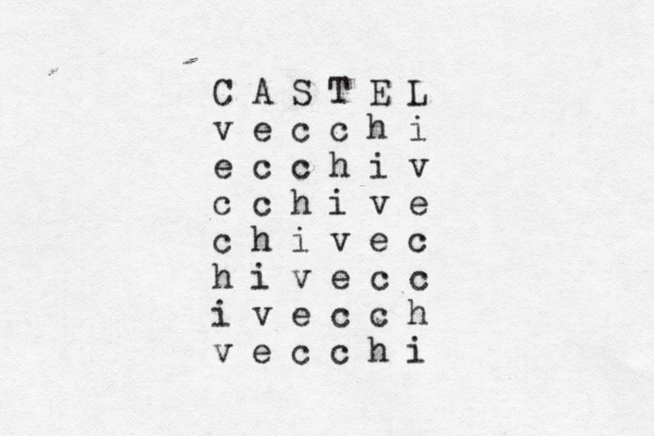 C A S T E L v e c c h i e c c h i v c c h i v e c h i v e c h i v e c c i v e c c h v e c c h i 