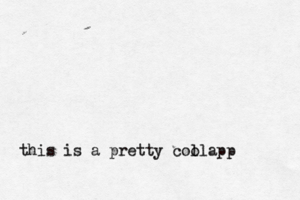 this is a pretty col olapp 