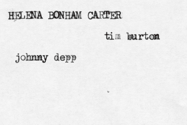 HELENA BONHAM CARTER tim burton johnny depp 