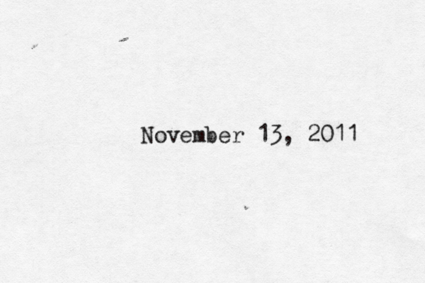 November 13, 2011 