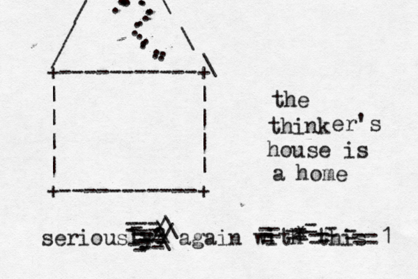 +-----------+ | | | | | | | | +-----------+ think seriously? again with this 1 / / \ \ \ / er's house is a home . . . . . . . . . . . . . . . . . . . . the / / \ \ \ = = = = = = = = = = = = = == = = = = = =* == 