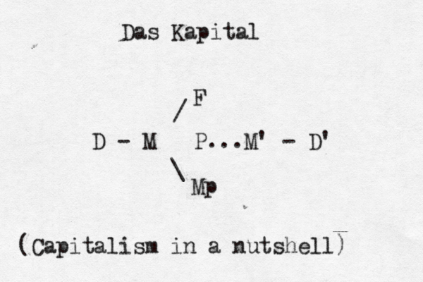 P...M' - D' M - D \ / Mp F Das Kapital (Capitalism in a nutshell) 