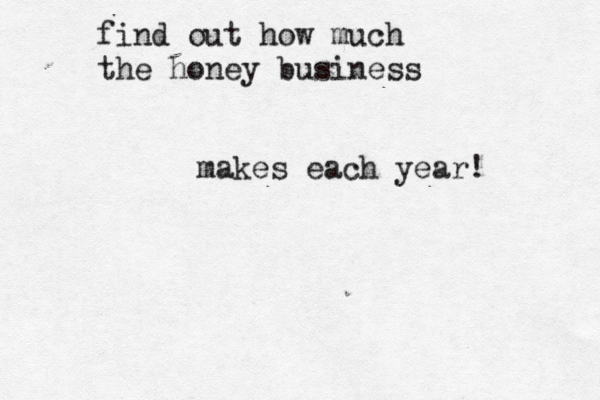 find out how much the honey business makes each year! 