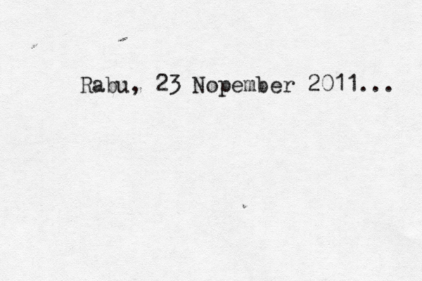 Rabu, 23 Nopember 2011... 