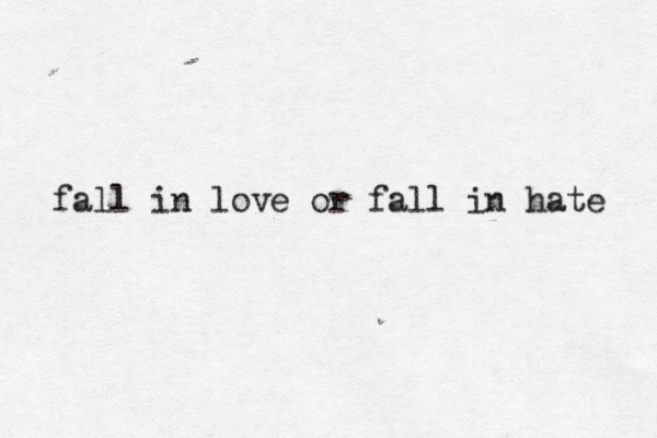 fall in love or fall in hate 