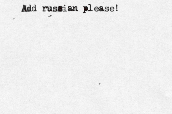 Add russian please! 