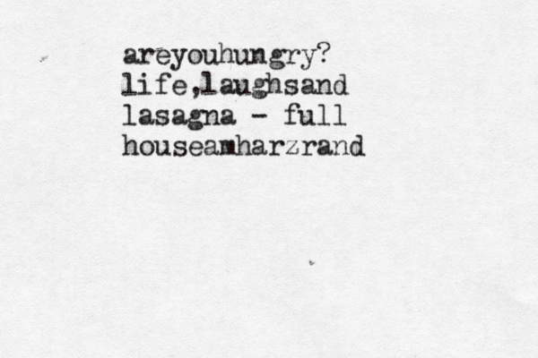 areyouhungry? life,laughsand lasagna - full houseamharzrand 