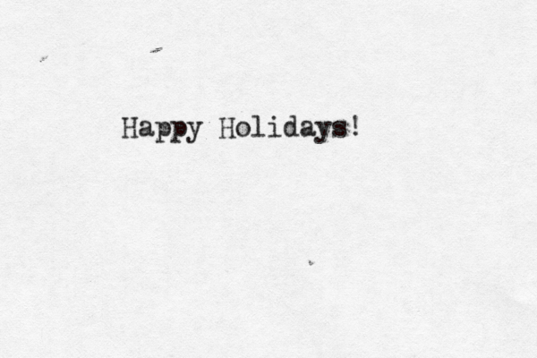 Happy Holidays!
