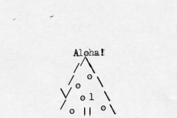 Aloha! /\ / \ / \ \/ \ / \ || •o o l o o o
