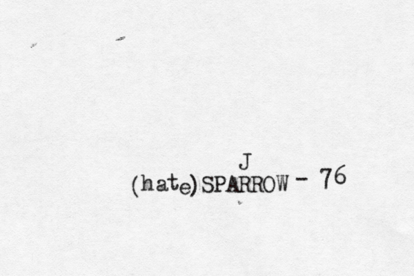 SPARROW J ) e t a h ( - 76