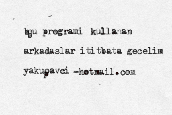 nu programi b b kullanan arkadaslar ititbata gecelim yakuoavci p @ -hotmail.com 