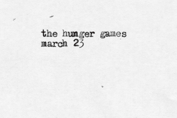 the hunger games march 23