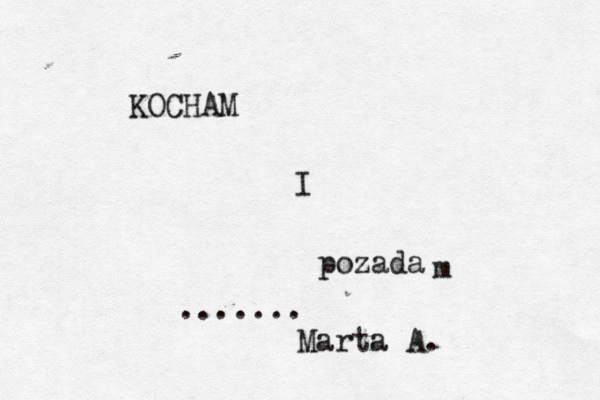 KOCHAM I pozada m ....... Marta A.